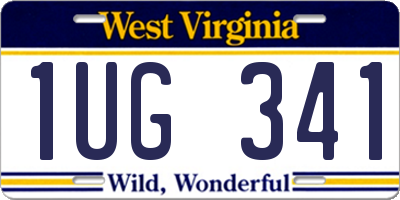 WV license plate 1UG341