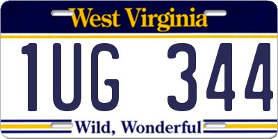 WV license plate 1UG344