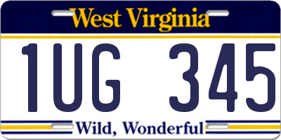 WV license plate 1UG345