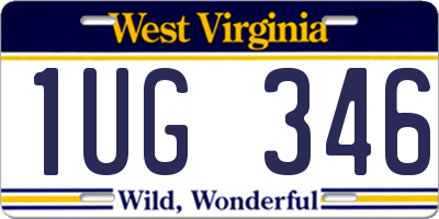 WV license plate 1UG346