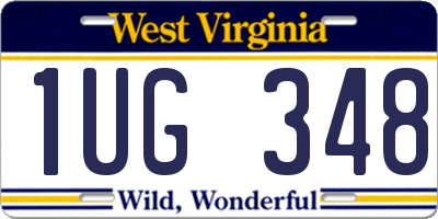 WV license plate 1UG348