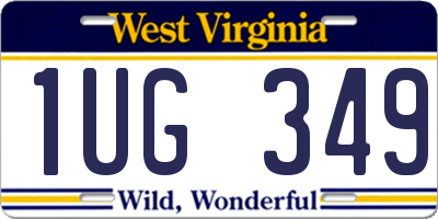 WV license plate 1UG349