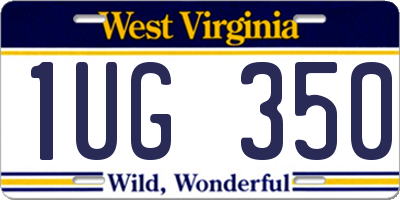 WV license plate 1UG350