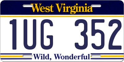 WV license plate 1UG352