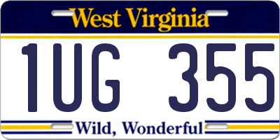 WV license plate 1UG355