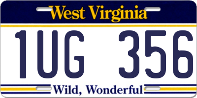 WV license plate 1UG356
