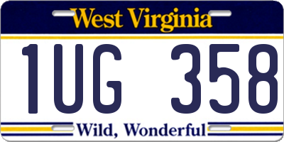 WV license plate 1UG358