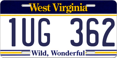 WV license plate 1UG362