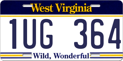 WV license plate 1UG364