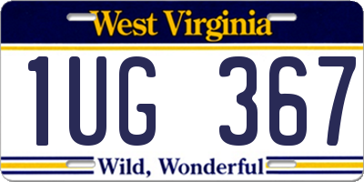 WV license plate 1UG367