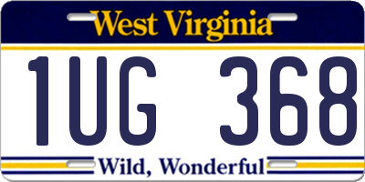WV license plate 1UG368