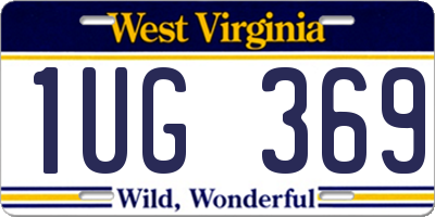 WV license plate 1UG369