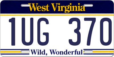WV license plate 1UG370