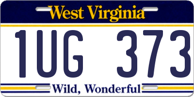 WV license plate 1UG373