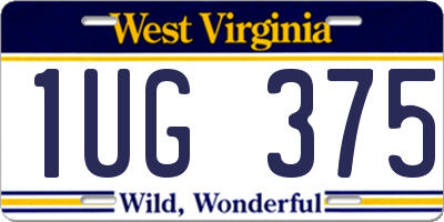 WV license plate 1UG375