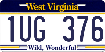WV license plate 1UG376