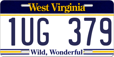 WV license plate 1UG379
