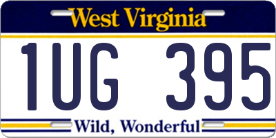WV license plate 1UG395