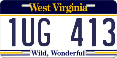 WV license plate 1UG413