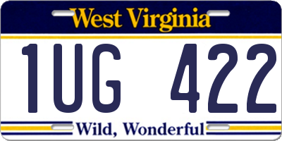 WV license plate 1UG422