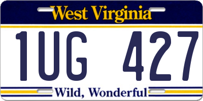 WV license plate 1UG427