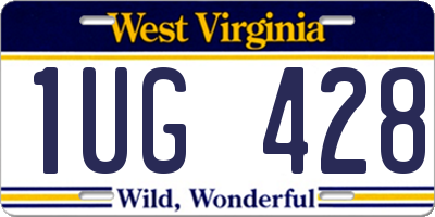 WV license plate 1UG428