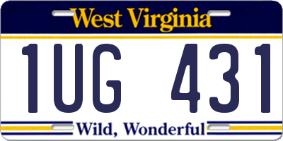 WV license plate 1UG431