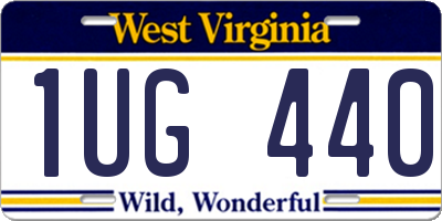 WV license plate 1UG440
