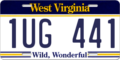 WV license plate 1UG441