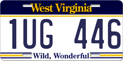 WV license plate 1UG446