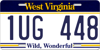WV license plate 1UG448