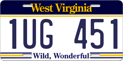 WV license plate 1UG451