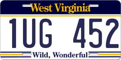 WV license plate 1UG452