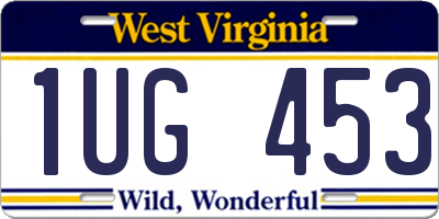 WV license plate 1UG453