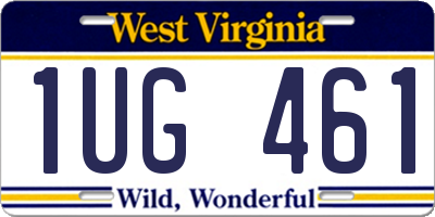 WV license plate 1UG461