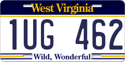 WV license plate 1UG462