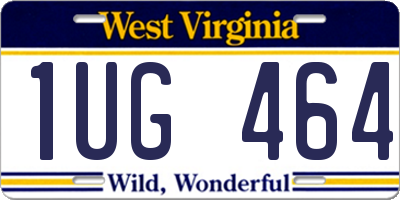 WV license plate 1UG464