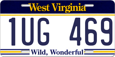 WV license plate 1UG469