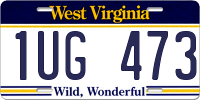 WV license plate 1UG473