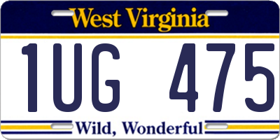WV license plate 1UG475