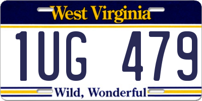 WV license plate 1UG479
