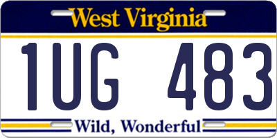 WV license plate 1UG483