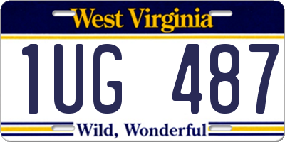 WV license plate 1UG487