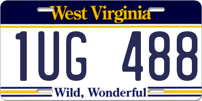 WV license plate 1UG488