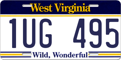 WV license plate 1UG495