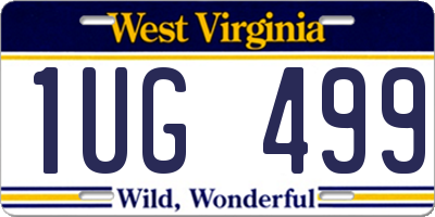 WV license plate 1UG499