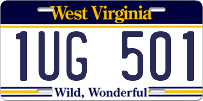 WV license plate 1UG501