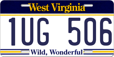 WV license plate 1UG506