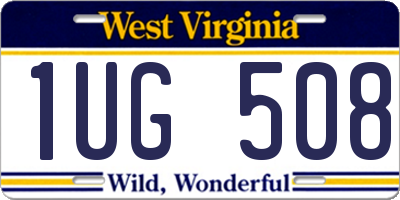 WV license plate 1UG508