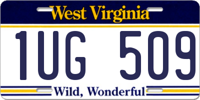 WV license plate 1UG509